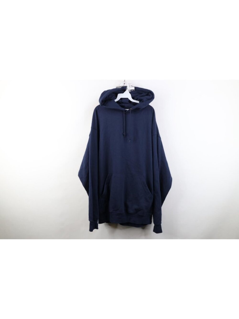 Vintage 90s Y2K Eastbay Mens Size XL Faded Blank Hoodie Sweatshirt Navy Blue